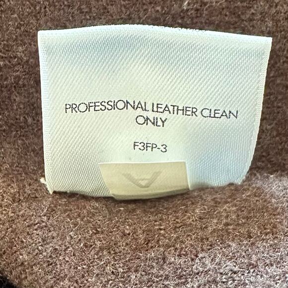 Eileen Fisher Merino Wool Lamb Leather Brown Button Jacket Pockets Size Large - Picture 7 of 9